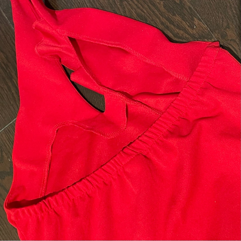 Y2K Ruffle Red Halter - Picture 4 of 5